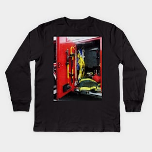 Fire Truck - Fire Truck With Fireman's Equipment Kids Long Sleeve T-Shirt